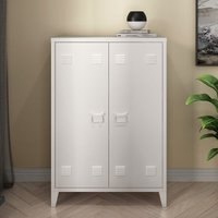 Metallschrank Oripää 110x75x33 cm Weiß [en.casa] von [EN.CASA]