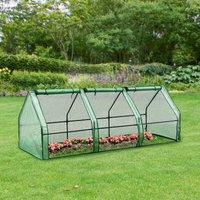 [en.casa] - Mini Gewächshaus Höflein 240x90x90cm Gitternetz Grün von [EN.CASA]