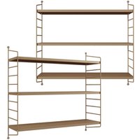 [en.casa] - Modulares Wandregal Strängnäs 2er Set Hellbraun von [EN.CASA]