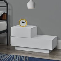 [en.casa] - Nachttisch Sebokeng 38x70x35 cm mit Schublade oben links Weiß Matt en.casa von [EN.CASA]
