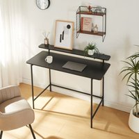 [en.casa] - Schreibtisch Samnanger 120x55x88 cm Schwarz von [EN.CASA]