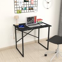 [en.casa] - Schreibtisch Tjeldsund 75x90x60 cm Marmor, schwarz Schwarz von [EN.CASA]