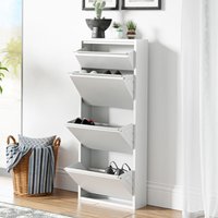 Schuhkipper Sokndal mit 4 Klappen Weiß [en.casa] von [EN.CASA]