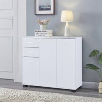 [en.casa] - Sideboard Crimla 76x80x28cm Weiß von [EN.CASA]