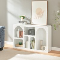 Sideboard Vågå mit offenen Fächern 110x30x70 cm Weiß [en.casa] von [EN.CASA]