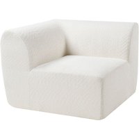[en.casa] - Sofa-Modul Hurvas Eckelement Bouclé Cremeweiß von [EN.CASA]
