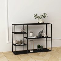 [en.casa] - Standregal Isojoki 120x35x87,5 cm Metall Schwarz matt von [EN.CASA]