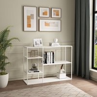 [en.casa] - Standregal Isojoki 120x35x87,5 cm Metall Weiß matt von [EN.CASA]