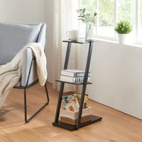 [en.casa] - Standregal Rollag 72x40x25cm aus Metall Schwarz von [EN.CASA]