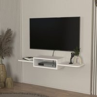 [en.casa] - TV-Lowboard hängend Tar 115x30x16 cm Weiß von [EN.CASA]