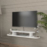 [en.casa] - TV-Lowboard hängend Targema 120x30x16 cm Weiß von [EN.CASA]