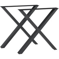 [en.casa] - Tischgestell 2er Set Maribo 72x55cm Schwarz von [EN.CASA]