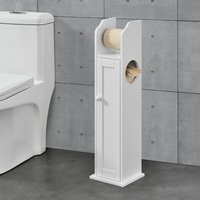 [en.casa] - Toilettenpapierhalter Falkenberg 78x20x18 cm Badezimmerschrank mit Ablage Weiß en.casa von [EN.CASA]