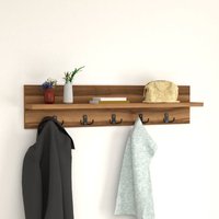 [en.casa] - Wandgarderobe Hammarö 80x13x18cm Walnuss von [EN.CASA]