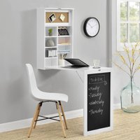 [en.casa] - Wandklapptisch Kläppen mit Regal Weiß von [EN.CASA]