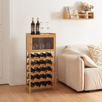 [en.casa] - Weinregal Gjerstad 100x47x28cm Bambus Natur Bambus von [EN.CASA]