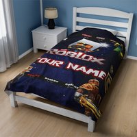 Roblox Decke Personalisiert - Weiche Samtdecke Mit Name, 3 Größen, Kuscheliges Gamer Geschenk, Perfekt Für Kinder & Fans Zuhause von ENADigitalDesign