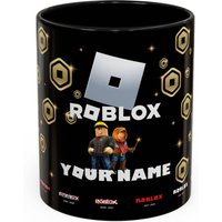 Roblox Tasse Für Kinder - Personalisiert Mit Namen, Robux Design, Mikrowellen- & Spülmaschinenfest, Perfektes Geschenk Zum Geburtstag von ENADigitalDesign
