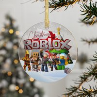 Roblox Weihnachts Ornament - Acryl Deko 8, 9 cm, Festlicher Baumschmuck Mit Merry Christmas Design, Ideales Geschenk Für Kinder & Fans von ENADigitalDesign