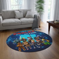 Roblox Fan Teppich Rund 152cm, Farbenfrohes Gaming Design, Round Rug 60 X von ENADigitalDesign
