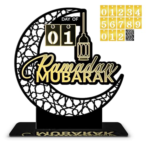 Ramadan Kalender, Eid Mubarak Dekoration DIY Ramadan Dekoration Aus Holz, Ramadan Adventskalender, Ramadan Kalender Kinder, Mubarak Advents 30 Tage Countdown, Ramadan Geschenke für Kinder von ENAIAH