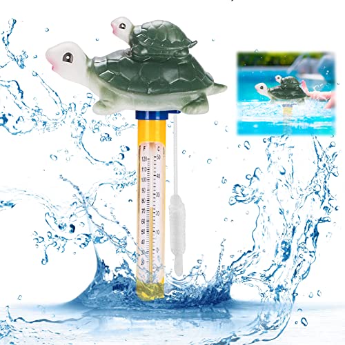 Schwimmende Pool Thermometer, Floating Pool Thermometer Wasser Temperatur Thermometer Schwimmbadthermometer Mit Schnur, Für Innen und Außen Pools, Aquarien, Fischteiche (B) von ENAIAH