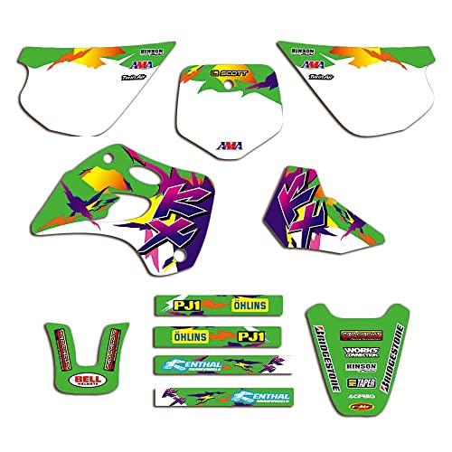 ENARUI Dekor Aufkleber Decals Graphics Kompatibel mit Kawasaki KX 80 KX80 1994 1995 1996 1997 von ENARUI