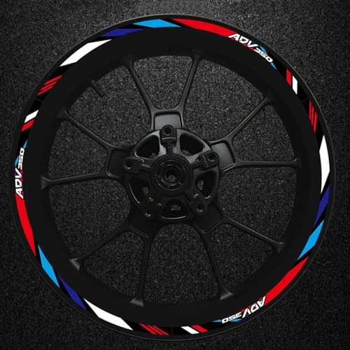 ENBHD Motorrad 15" 14" Rad Hun Aufkleber Felgenaufkleber Reflektierende wasserdichte Streifen Klebeband Modifikationszubehör Für Adv350 2022 2023 (Größe : 1) von ENBHD