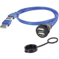 Encitech 2 x USB 2.0 Typ A Chassisbuchse, Einbau 1310-1028-05 M22 1310-1028-05 Inhalt: 1St. von ENCITECH