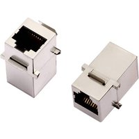 Encitech 3101S-8821 RJ45-Steckverbinder CAT 5e 2101-0115-03 Doppelkupplung Polzahl 8P8C Schwarz 1St. von ENCITECH