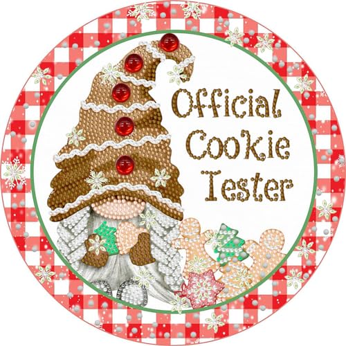 ENCOMAG Spezielle Form Weihnachten Diamant Malerei Kits für Erwachsene, Teilbohrer Zwerg Cookie Diamant Malerei Kits 5D DIY Diamant Malen nach Zahlen Kits Diamant Kunst Kits für Home Wall Decor 30 x von ENCOMAG
