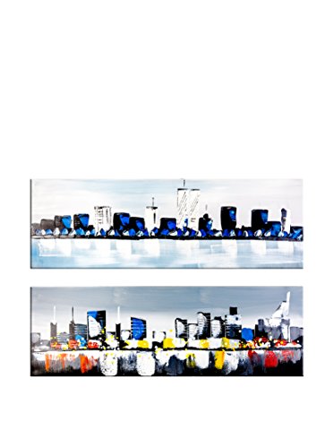 ENCUENTRA TU ESTILO Leinwandbild 2 er Set City von ENCUENTRA TU ESTILO