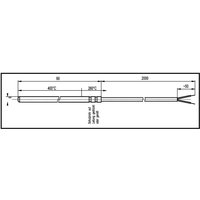 Enda Temperatursensor K1-PT100-6x60-2M Fühler-Typ Pt100 Messbereich Temperatur-50 bis 400 °C Kabel von ENDA