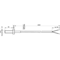 Enda - Temperatursensor K4-PT100-M8x50-2M Fühler-Typ Pt100 Messbereich Temperatur-50 bis 400 °c Kabe von ENDA