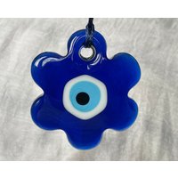 Evil Eye Blumen Figur - 10, 5 cm Glas Nazar Wandbehang Florale Wanddeko Wohnaccessoires Auto Charm 225 237 von ENDLAJEWELRY