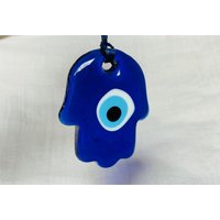 Evil Eye Hamsa Figur - 9 cm Hand Glas Nazar Wandbehang Wand Dekor Home Decor Auto Amulett 222 von ENDLAJEWELRY