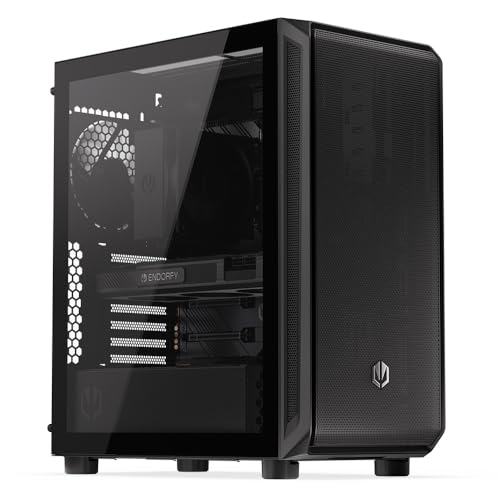 ENDORFY Arx 500 Core, 2x140-mm-Lüfter im Lieferumfang enthalten, Seitenwand aus gehärtetem Glas, hohe Kompatibilität mit verschiedenen PC-Komponenten, luftig und einfach zu konfigurieren, EY2A016 von ENDORFY