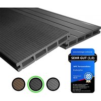 36m² Anthrazit wpc Terrassendielen Komplettset - Endorphin von ENDORPHIN