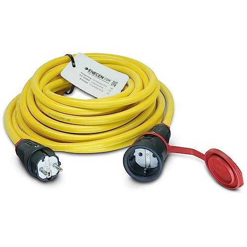 ENECEN 1001203 Verlängerungskabel 230V/16A IP44 PVC K35 AT-N07V3V3-F 3x2,5 mm² gelb mit Gummi ST/KU BD 3m von ENECEN