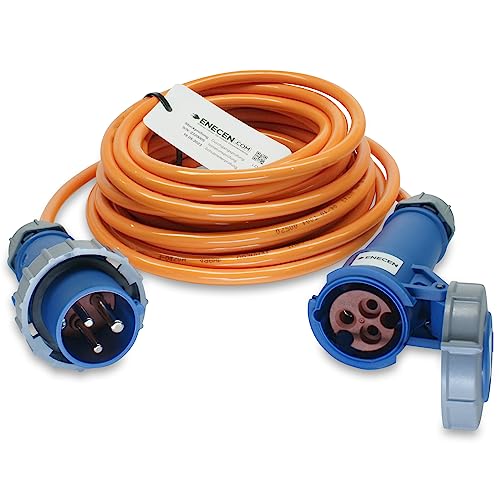 ENECEN 1243210 CEE-Verlängerungskabel 230V/16A IP67 PUR H07BQ-F 3x2,5 mm² mit ST/KU 3-polig wasserdicht 10m von ENECEN