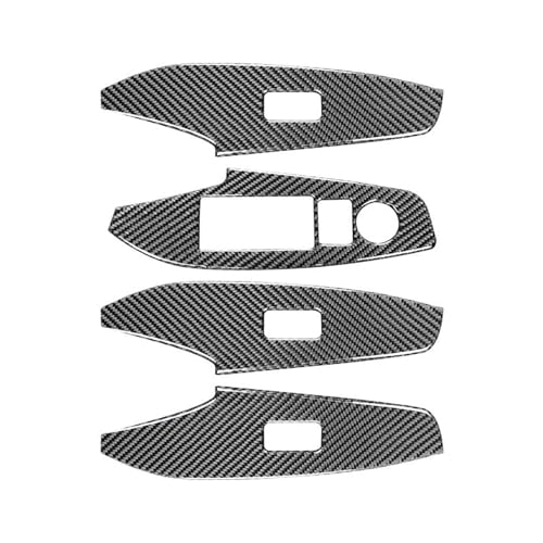 Für 3 Für Axela 2014-2019 Auto Windows Control Panel Decor Carbon Faser Abdeckung Trim Streifen Aufkleber Panel Abdeckung Trim(Right-hand drive) von ENEFCKCHRL