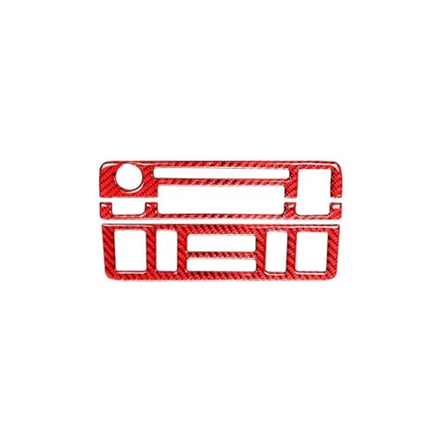 Für 3 Für Serie E46 1999-2004 Carbon Faser Auto Zentrale Steuerung Klimaanlage CD Taste Panel Trim Abdeckung Aufkleber Panel Abdeckung Trim(Red) von ENEFCKCHRL