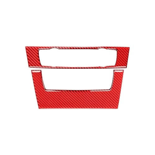 Für 3 Für Serie E90 E92 320i Auto Center Konsole Klimaanlage CD Taste Panel Dekoration Aufkleber Trim Carbon Fiber Innen Panel Abdeckung Trim(Style A(Red)) von ENEFCKCHRL