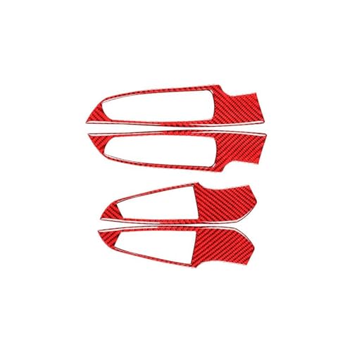 Für 3 Für Serie G20 G28 2019-2020 Carbon Fiber Innen Auto Windows Control Hebe Panel Trim Abdeckung Rahmen Aufkleber Panel Abdeckung Trim(RED) von ENEFCKCHRL