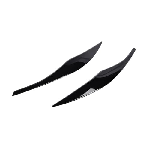 Für 3er-Serie E90 E91 320I 330I 2005-2012 Glänzend Schwarz Frontscheinwerferabdeckung Zierleiste, Augenbrauenabdeckung, Zieraufkleber Panel Abdeckung Trim(Glossy black) von ENEFCKCHRL