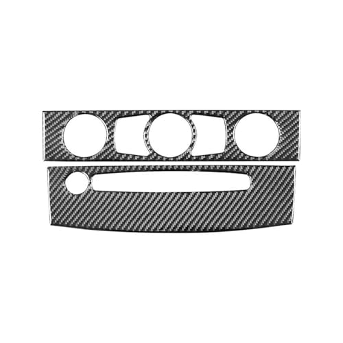 Für 5 Für Serie E60 2004-2010 Auto Klimaanlage CD Bedienfeld Trim Abdeckung Rahmen Aufkleber Carbon Fiber Innen Panel Abdeckung Trim(Style A(Black)) von ENEFCKCHRL