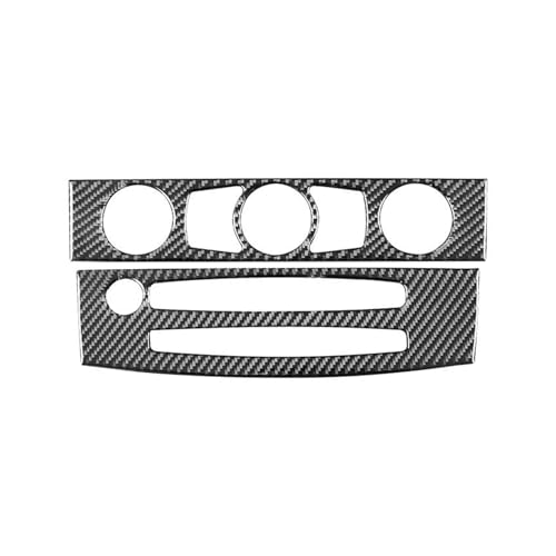 Für 5 Für Serie E60 2004-2010 Auto Klimaanlage CD Bedienfeld Trim Abdeckung Rahmen Aufkleber Carbon Fiber Innen Panel Abdeckung Trim(Style B(Black)) von ENEFCKCHRL