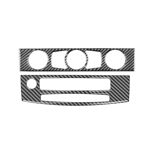 Für 5 Für Serie E60 2004-2010 Carbon Fiber Innen Auto Klimaanlage CD Bedienfeld Trim Abdeckung Rahmen Aufkleber Panel Abdeckung Trim(Style D(Black)) von ENEFCKCHRL