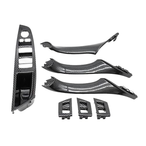 Für 5 Für Serie F10 F11 523i 525i 528i 530i 535i 540i 550i LHD RHD Carbon Fiber Innen Tür Armlehne Panel Pull Griff Set Panel Abdeckung Trim(LHD Inner Handle Set) von ENEFCKCHRL