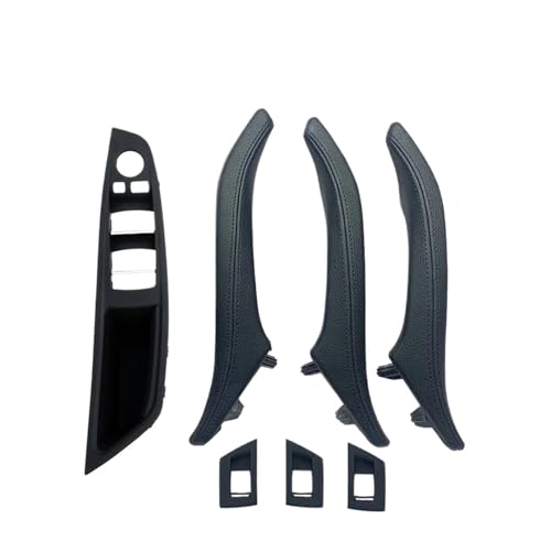 Für 5 Für Serie F10 F11 F18 520 523 525 528 530 535 LHD 7 Stücke Innentür Armlehne Panel Pull Griff Mit Leder Außen Abdeckung Panel Abdeckung Trim(Model A Black set) von ENEFCKCHRL